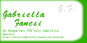 gabriella fancsi business card
